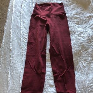Aerie maroon 7/8 length leggings